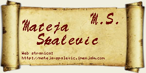 Mateja Spalević vizit kartica